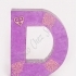 Lettre 3D "Violet"  D